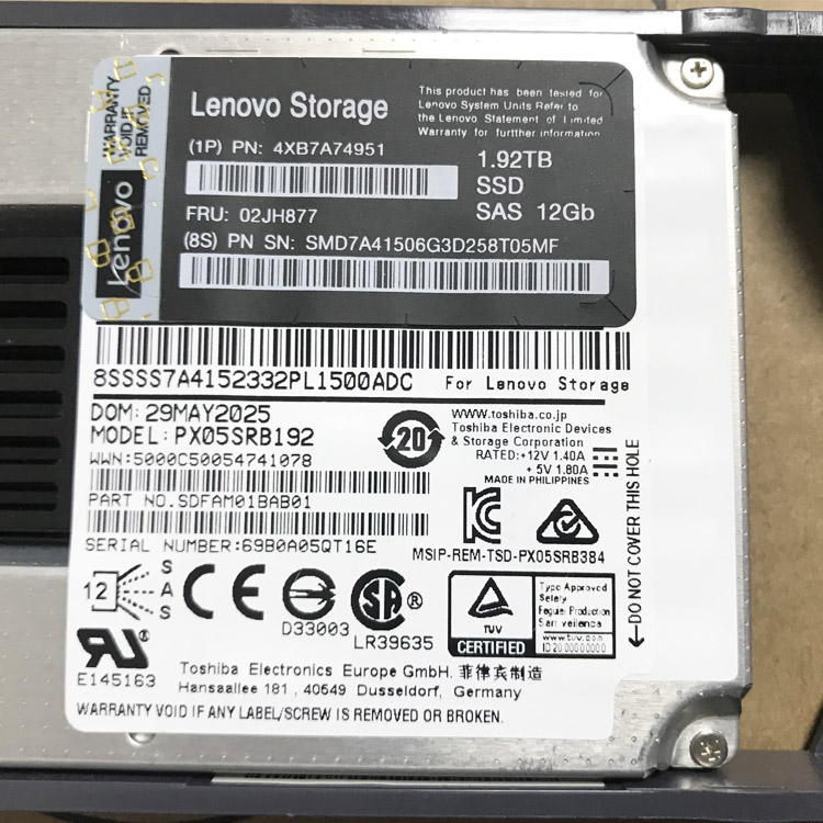 PX05SRB192 PX05SRB 1.92TB SAS 12Gb/s Read Intensive 2.5-Inch Enterprise Solid State Drive