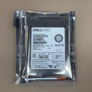 Dell EMC 005053160 PM1643 7.68TB SAS 12Gbps Enterprise Solid State Drive, Model MZILT7T6HMLA-00AC3, manufactured in Korea. 12Gbps interface, 2.5-inch server hard drive, suitable for enterprise level storage use.