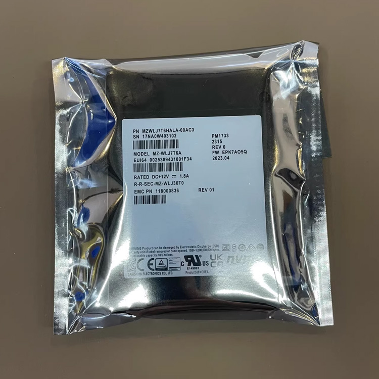 PowerScale PM1733 7.68TB NVMe Enterprise Solid State Drive, Model MZWLJ7T6HALA-00AC3, Supports 12V Power Supply, Enterprise Server Hard Drive