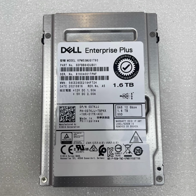 New Dell Enterprise Plus 1.6TB 2.5-inch SAS 12Gbps Enterprise Solid State Drive KPM5XMUG1T60 Suitable for enterprise level server storage use