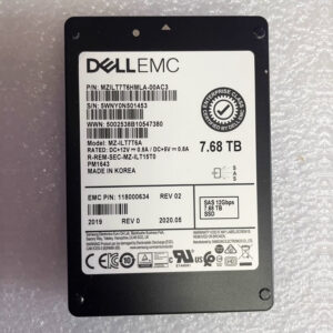 DELL EMC 118000634 7.68TB SAS 12Gbps Enterprise Solid State Drive, Model MZILT7T6HMLA-00AC3, Samsung PM1643, suitable for enterprise server storage upgrade