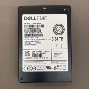 Dell Emc 0CRNPH 3.84TB SAS 12Gbps Enterprise Solid State Drive, MZILT3T8HBLSAD3, PM1643a, 2.5-inch SAS interface. Suitable for Compay storage SC series servers, supporting SAS 12Gbps protocol, preferred for enterprise storage