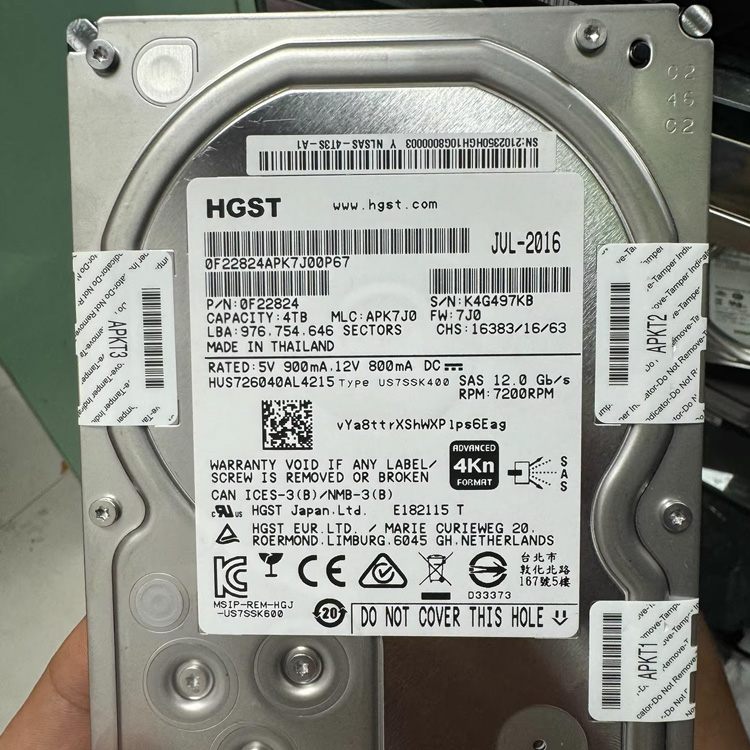 Original Huaweis 3.5 Inch 02350HGH STLZA10NS4000-4TB 7.2K RPM NL SAS 4TB HDD for OceanStor 5300 5500 5600 5800 6800 18500 V5