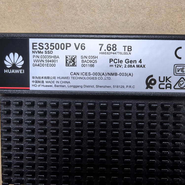 Huaweis 2.5″ 02356AYN HSSD STLZW3NVME7680 7.68TB ES3000 Series Nvme Disk Enterprise SSD Solid State Drives