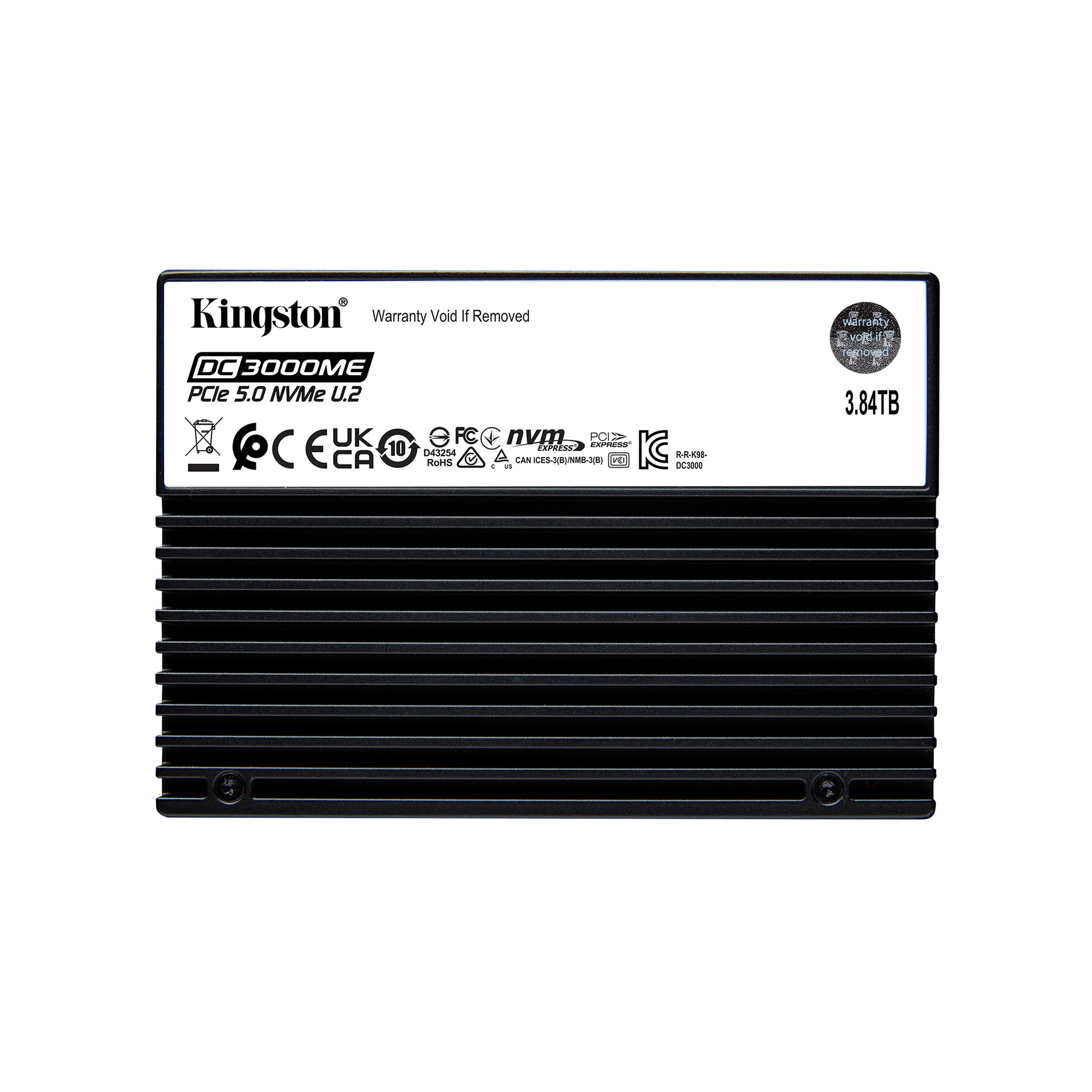 Kingston DC3000ME Gen5 NVMe U.2 SSD front