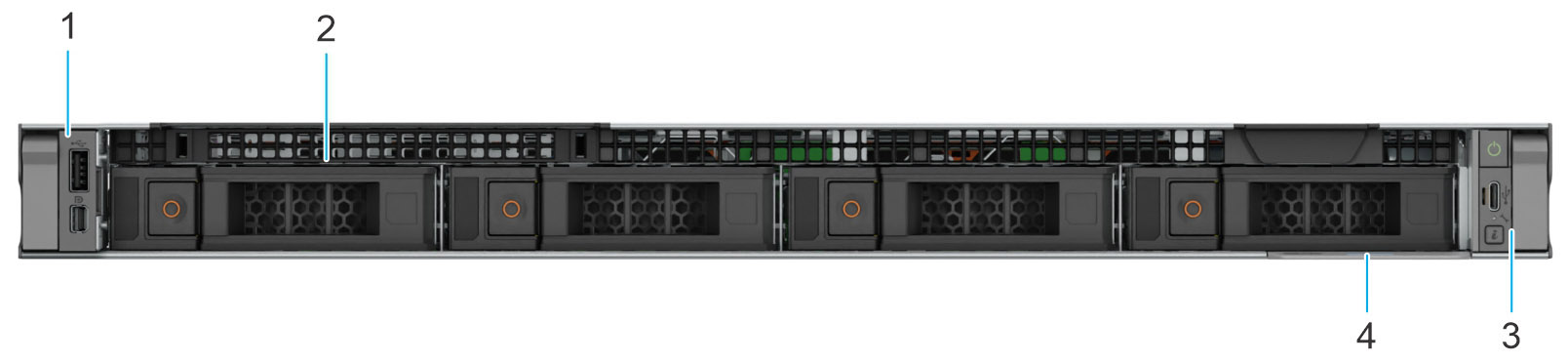 Dell PowerEdge R470 E3.S Gen5 front bay configuration